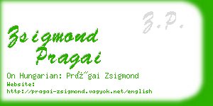 zsigmond pragai business card